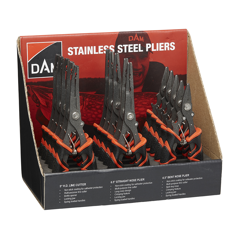 STAINLESS STEEL PLIERS DISPLAY 3-TYPES
